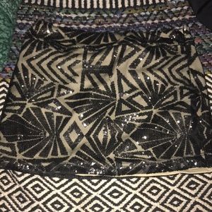 sequin mini skirt